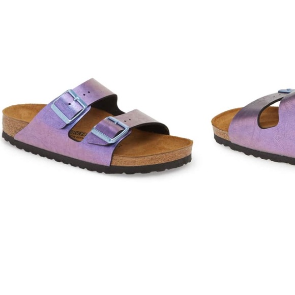 birkenstock arizona metallic violet